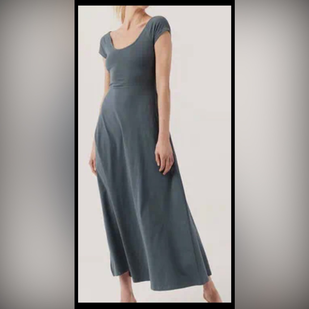 Pact Fit & Flare Crossback Maxi Dress Sz L